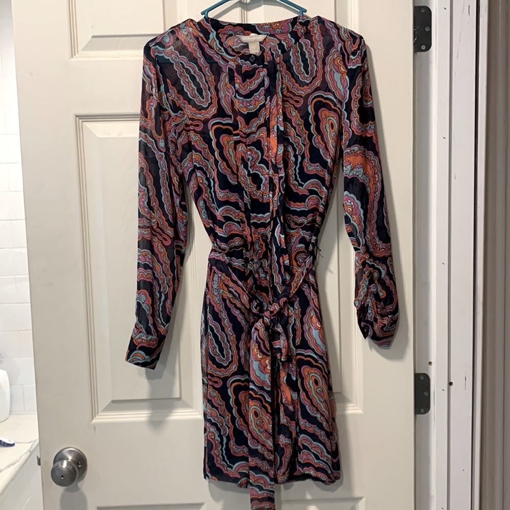 Banana Republic sheer long sleeve dress